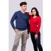 MEN’S V-NECK FINE GAUGE COTTON PULLOVER Black (Vyberte barvu černá, Velikost S)