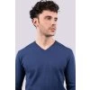 MEN’S V-NECK FINE GAUGE COTTON PULLOVER Black (Vyberte barvu černá, Velikost S)