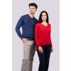 MEN’S V-NECK FINE GAUGE COTTON PULLOVER Black (Vyberte barvu černá, Velikost S)