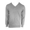 MEN’S V-NECK FINE GAUGE COTTON PULLOVER Black (Vyberte barvu černá, Velikost S)