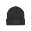 BEANIE WITH PATCH Black (Vyberte barvu černá, Velikost U)