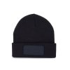 BEANIE WITH PATCH Black (Vyberte barvu černá, Velikost U)