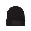 BEANIE WITH PATCH Black (Vyberte barvu černá, Velikost U)
