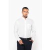 MEN'S LONG-SLEEVED MANDARIN COLLAR SHIRT Black (Vyberte barvu černá, Velikost S)