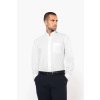 MEN'S LONG-SLEEVED MANDARIN COLLAR SHIRT Black (Vyberte barvu černá, Velikost S)