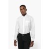 MEN'S LONG-SLEEVED MANDARIN COLLAR SHIRT Black (Vyberte barvu černá, Velikost S)