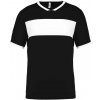 ADULTS' SHORT-SLEEVED JERSEY Black/White (Vyberte barvu černá / bílá, Velikost S)