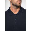 MEN'S LONG-SLEEVED PIQUÉ POLO SHIRT Black (Vyberte barvu černá, Velikost M)