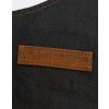 'DIVISION' WAXED LOOK DENIM BIB APRON WITH FAUX LEATHER Black Denim (Vyberte barvu černá džínovina, Velikost U)