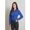 WOMEN'S LONG SLEEVE POPLIN BLOUSE Light Blue (Vyberte barvu světle modrá, Velikost XS)