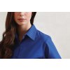 WOMEN'S LONG SLEEVE POPLIN BLOUSE Light Blue (Vyberte barvu světle modrá, Velikost XS)