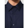 MEN’S LONG-SLEEVED COTTON POPLIN SHIRT Black (Vyberte barvu černá, Velikost M)