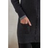WOMEN'S LONG LENGTH KNITTED CARDIGAN Navy (Vyberte barvu námořnická modrá, Velikost XS)