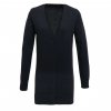 WOMEN'S LONG LENGTH KNITTED CARDIGAN Navy (Vyberte barvu námořnická modrá, Velikost XS)