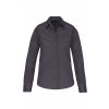 LADIES' LONG-SLEEVED COTTON POPLIN SHIRT Zinc (Vyberte barvu zinek šedá, Velikost S)