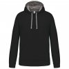 MEN'S CONTRAST HOODED SWEATSHIRT White/Fine Grey (Vyberte barvu bílá / jemně šedá, Velikost S)