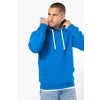 MEN'S CONTRAST HOODED SWEATSHIRT White/Fine Grey (Vyberte barvu bílá / jemně šedá, Velikost S)