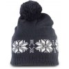FAIR ISLE KNIT BEANIE Night Navy (Vyberte barvu noční námořnická modrá, Velikost U)