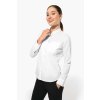 LADIES' LONG-SLEEVED MANDARIN COLLAR SHIRT Black (Vyberte barvu černá, Velikost XS)