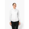 LADIES' LONG-SLEEVED MANDARIN COLLAR SHIRT Black (Vyberte barvu černá, Velikost XS)