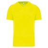MEN’S V-NECK SHORT-SLEEVED SPORTS T-SHIRT Aqua Blue (Vyberte barvu vodní modrá, Velikost XS)
