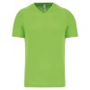 MEN’S V-NECK SHORT-SLEEVED SPORTS T-SHIRT Aqua Blue (Vyberte barvu vodní modrá, Velikost XS)