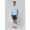 MEN’S V-NECK SHORT-SLEEVED SPORTS T-SHIRT Aqua Blue (Vyberte barvu vodní modrá, Velikost XS)