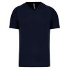 MEN’S V-NECK SHORT-SLEEVED SPORTS T-SHIRT Aqua Blue (Vyberte barvu vodní modrá, Velikost XS)