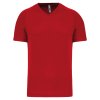 MEN’S V-NECK SHORT-SLEEVED SPORTS T-SHIRT Aqua Blue (Vyberte barvu vodní modrá, Velikost XS)