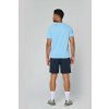 MEN’S V-NECK SHORT-SLEEVED SPORTS T-SHIRT Aqua Blue (Vyberte barvu vodní modrá, Velikost XS)