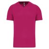 MEN’S V-NECK SHORT-SLEEVED SPORTS T-SHIRT Aqua Blue (Vyberte barvu vodní modrá, Velikost XS)
