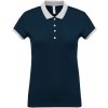 LADIES’ TWO-TONE PIQUÉ POLO SHIRT Red/Black (Vyberte barvu červená / černá, Velikost XS)