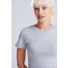 WOMEN'S TRI-BLEND CROPPED T Heather Black (Vyberte barvu černá žíhaná, Velikost XS)