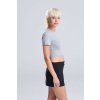 WOMEN'S TRI-BLEND CROPPED T Heather Black (Vyberte barvu černá žíhaná, Velikost XS)