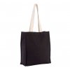 TOTE BAG WITH GUSSET Black (Vyberte barvu černá, Velikost U)