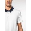 MEN'S TWO-TONE JERSEY POLO SHIRT Black/Dark Grey Heather (Vyberte barvu černá / tmavě šedá žíhaná, Velikost S)