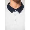 MEN'S TWO-TONE JERSEY POLO SHIRT Black/Dark Grey Heather (Vyberte barvu černá / tmavě šedá žíhaná, Velikost S)