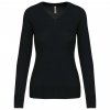 LADIES' V-NECK JUMPER Black (Vyberte barvu černá, Velikost 3XL)