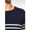 MEN'S SAILOR JUMPER Striped Navy/Off White (Vyberte barvu pruhovaná námořnická modrá / off bílá, Velikost S)
