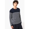 MEN'S SAILOR JUMPER Striped Navy/Off White (Vyberte barvu pruhovaná námořnická modrá / off bílá, Velikost S)