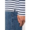 MEN’S LONG-SLEEVED BRETON STRIPE TOP Striped White/Navy (Vyberte barvu pruhovaná bílá / námořnická modrá, Velikost S)