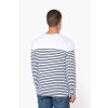 MEN’S LONG-SLEEVED BRETON STRIPE TOP Striped White/Navy (Vyberte barvu pruhovaná bílá / námořnická modrá, Velikost M)