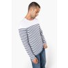 MEN’S LONG-SLEEVED BRETON STRIPE TOP Striped White/Navy (Vyberte barvu pruhovaná bílá / námořnická modrá, Velikost M)