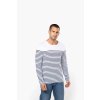 MEN’S LONG-SLEEVED BRETON STRIPE TOP Striped White/Navy (Vyberte barvu pruhovaná bílá / námořnická modrá, Velikost M)