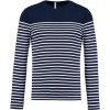 MEN’S LONG-SLEEVED BRETON STRIPE TOP Striped White/Navy (Vyberte barvu pruhovaná bílá / námořnická modrá, Velikost S)