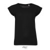 SOL'S MELBA - WOMEN’S ROUND NECK T-SHIRT Deep Black (Vyberte barvu hlubinná černá, Velikost S)