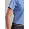 WOMEN'S SHORT SLEEVE POPLIN BLOUSE Light Blue (Vyberte barvu světle modrá, Velikost XS)