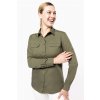 LADIES' LONG-SLEEVED SAFARI SHIRT Beige (Vyberte barvu béžová, Velikost XS)