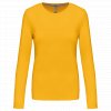 LADIES' LONG-SLEEVED CREW NECK T-SHIRT White (Vyberte barvu bílá, Velikost S)