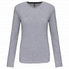 LADIES' LONG-SLEEVED CREW NECK T-SHIRT White (Vyberte barvu bílá, Velikost S)